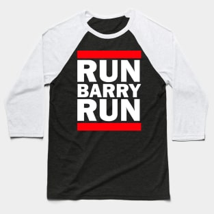 Run Barry Run (Flash Parody) Baseball T-Shirt